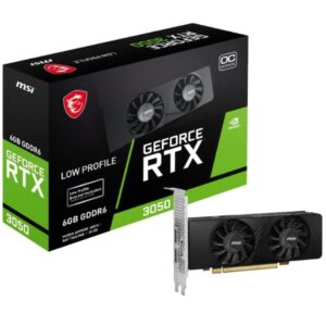 MSI GeForce RTX 3050 LP 6G OC (6GB GDDR6/PCI Express 4.0) Placa de Vídeo GF3050